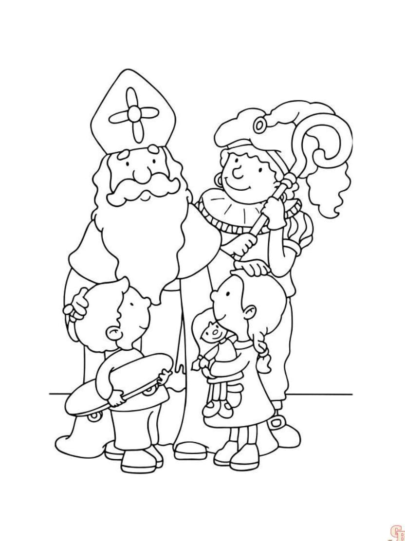 Coloriage Saint Nicolas Et Amis