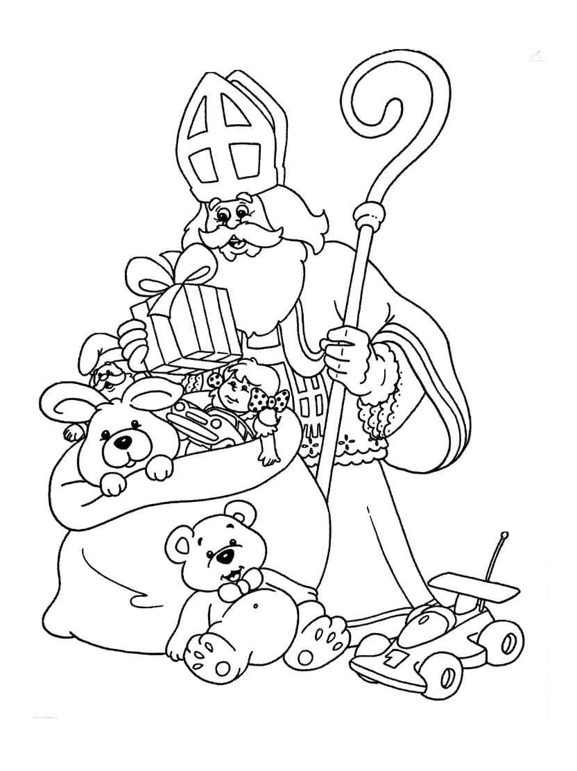 Coloriage Saint Nicolas Gratuit A Imprimer