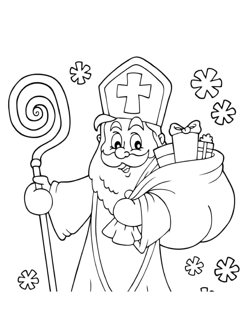 Coloriage Saint Nicolas Gratuit Artistique