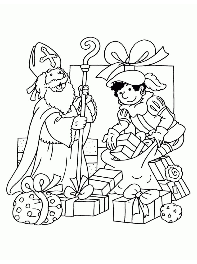 Coloriage Saint Nicolas Gratuit