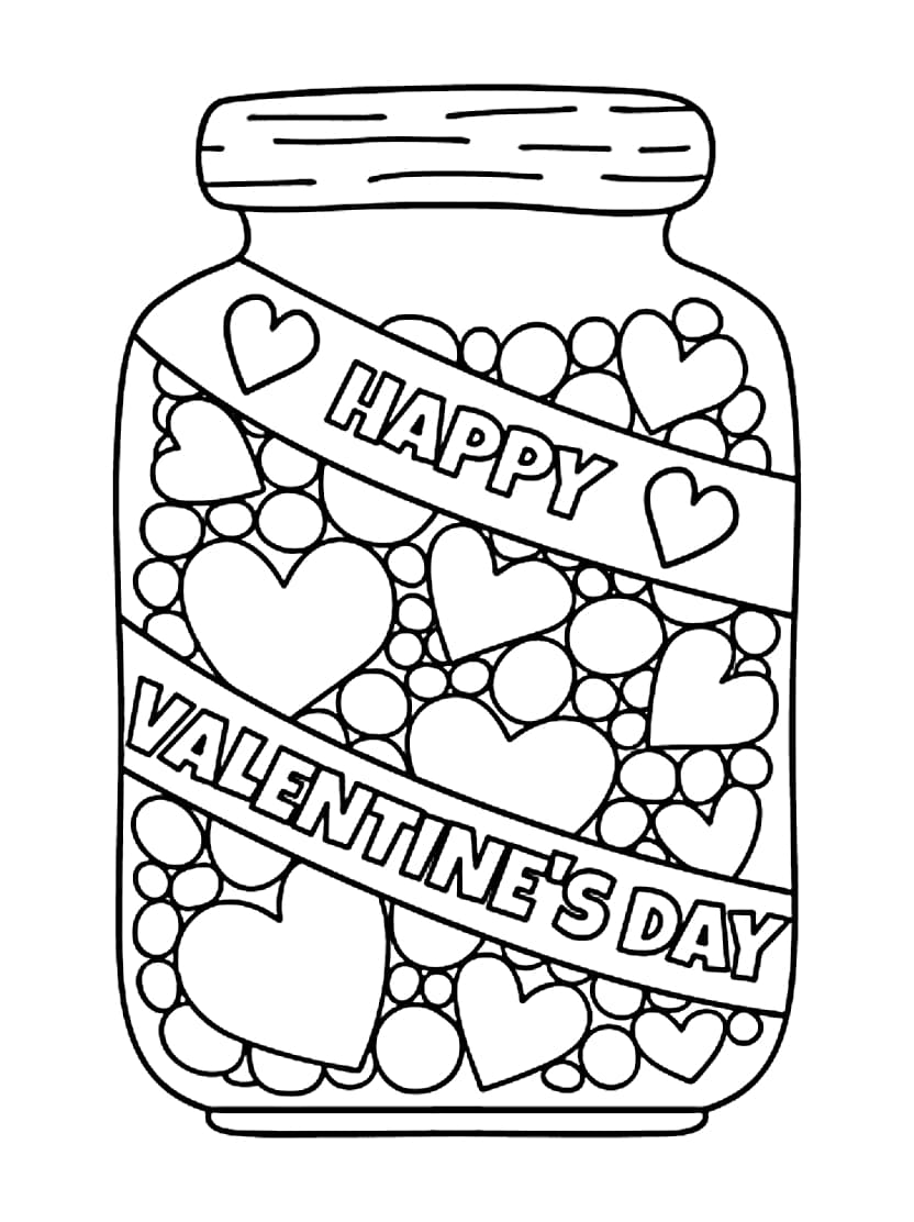 Coloriage Saint Valentin Gratuit