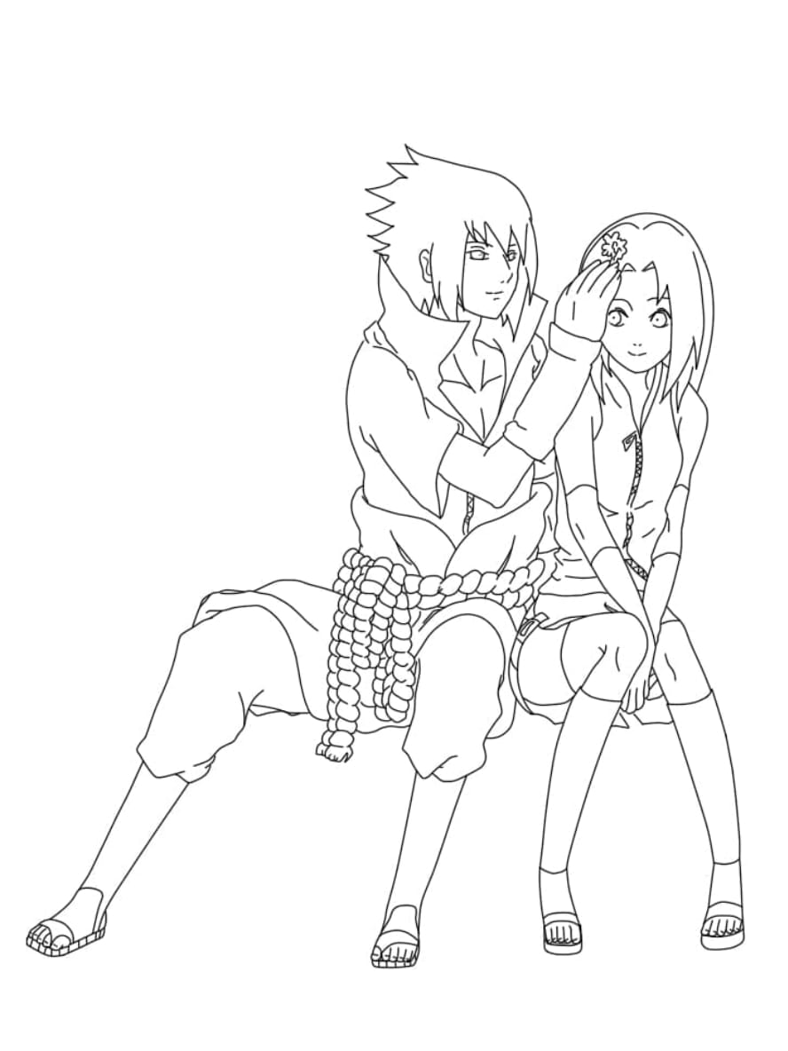 Coloriage Sasuke Et Sakura