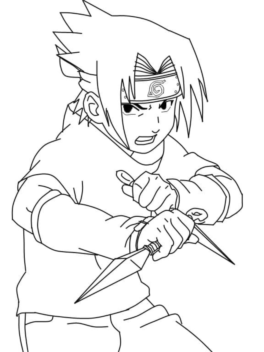 Coloriage Sasuke Ninja