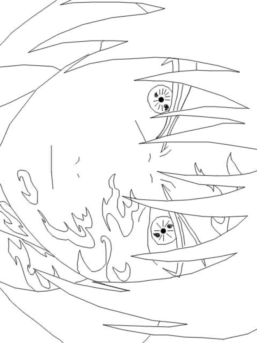 Coloriage Sasuke Partageant