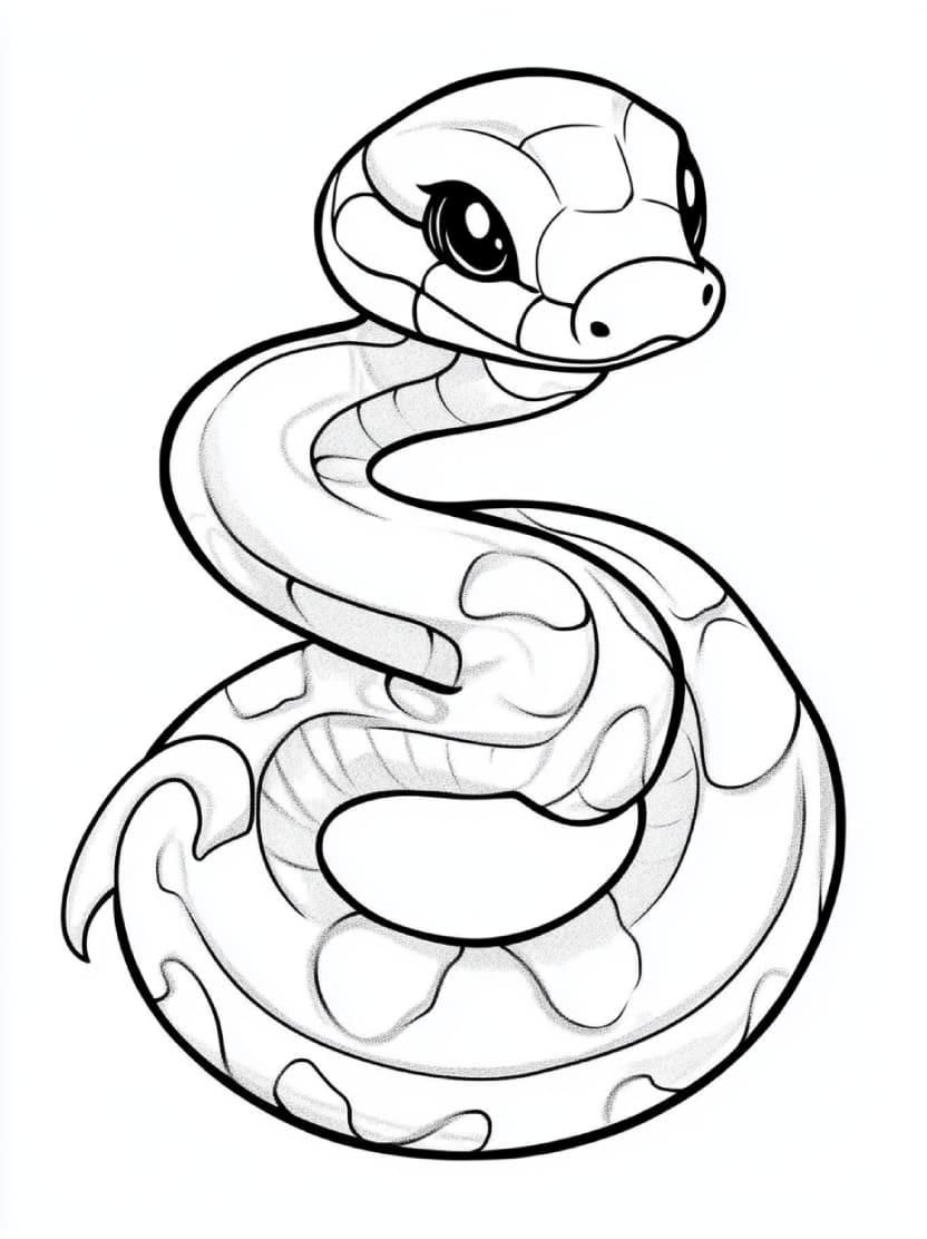 Coloriage Serpent A Imprimer Pour Enfant