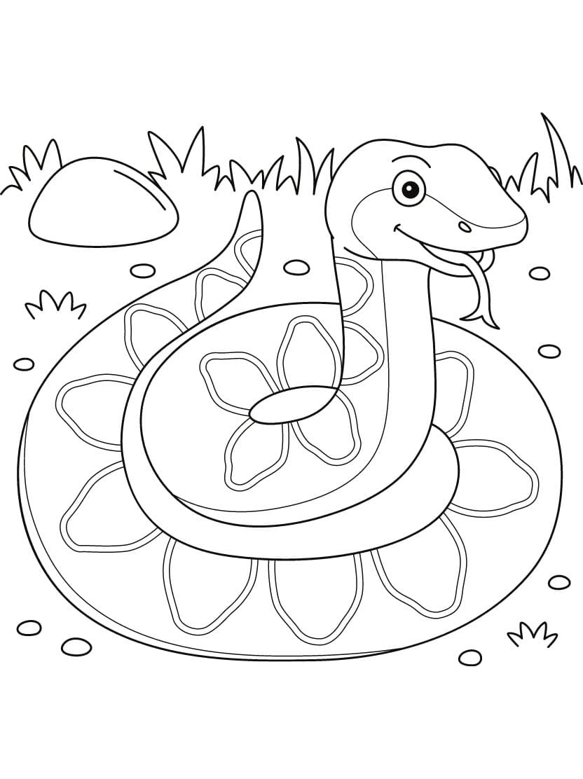 Coloriage Serpent Amusant