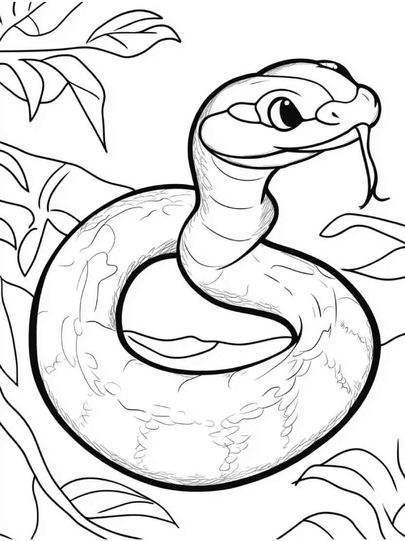 Coloriage Serpent Gratuit Pour Enfant