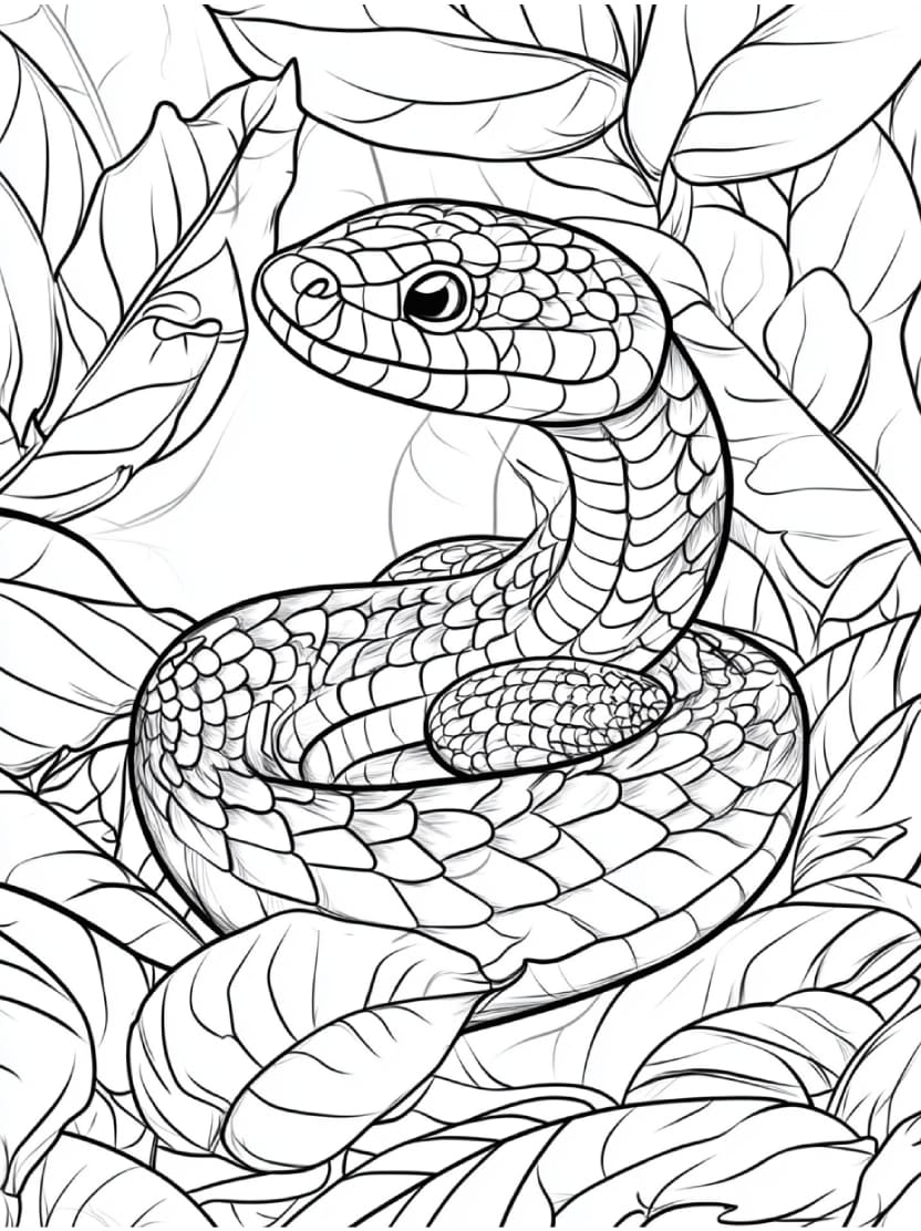 Coloriage Serpent Gratuit