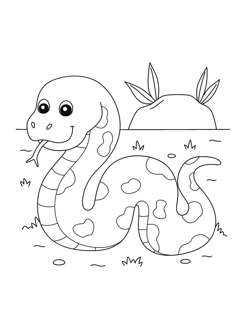 Coloriage Serpent Magnifique