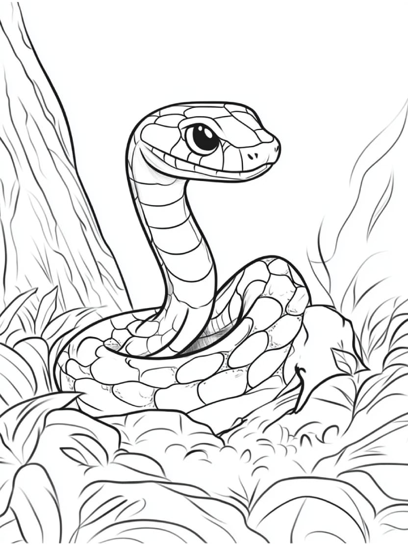 Coloriage Serpent Pour Enfant