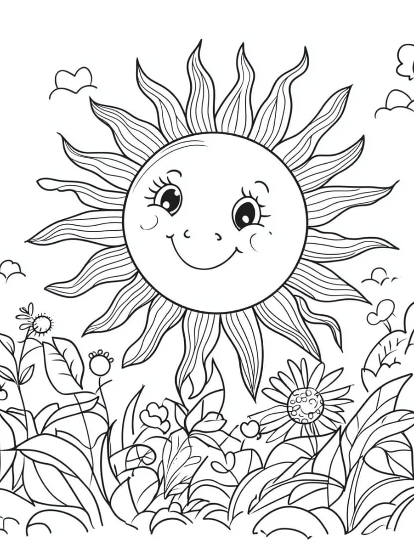 Coloriage Soleil Artistique