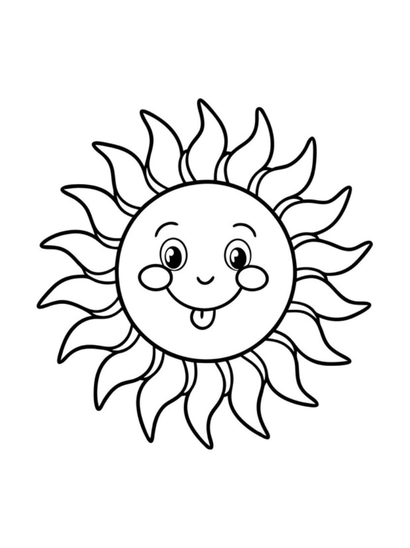 Coloriage Soleil Simple