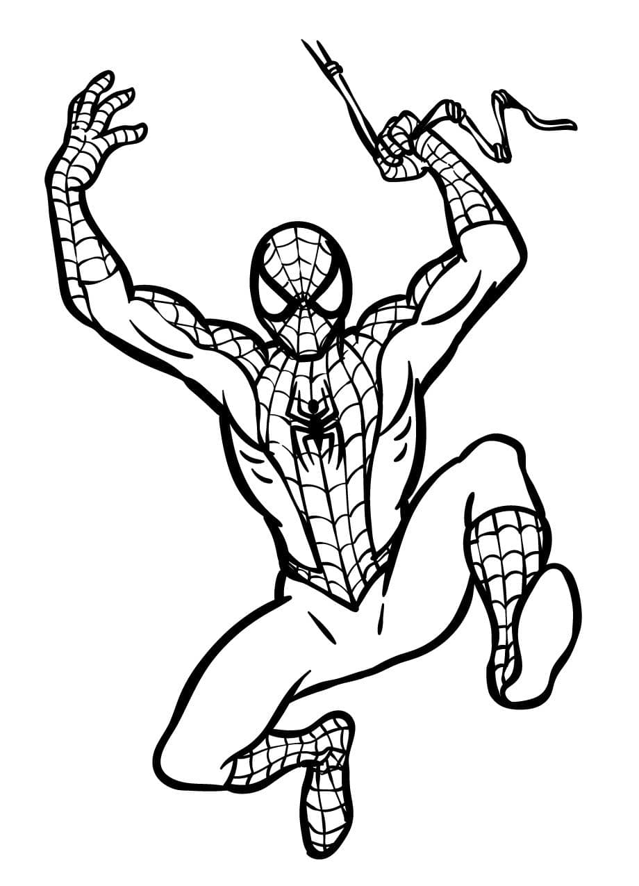 Coloriage Spidey En Train De Danser