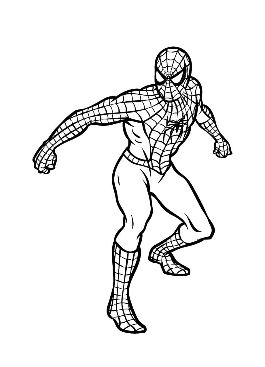 Coloriage Spidey Gratuit Pour Enfant