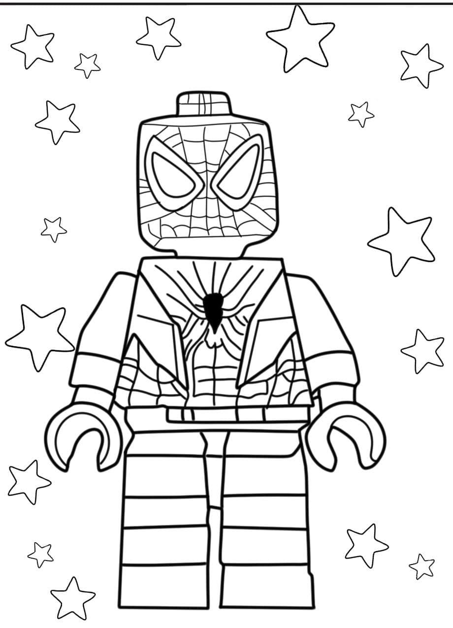 Coloriage Spidey Lego