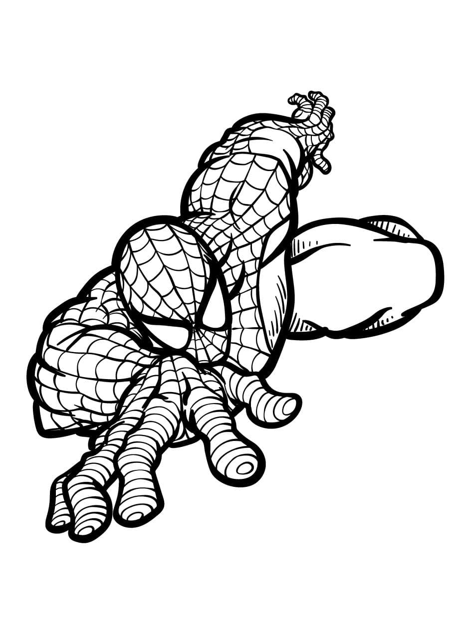 Coloriage Spidey Pensee Visuelle