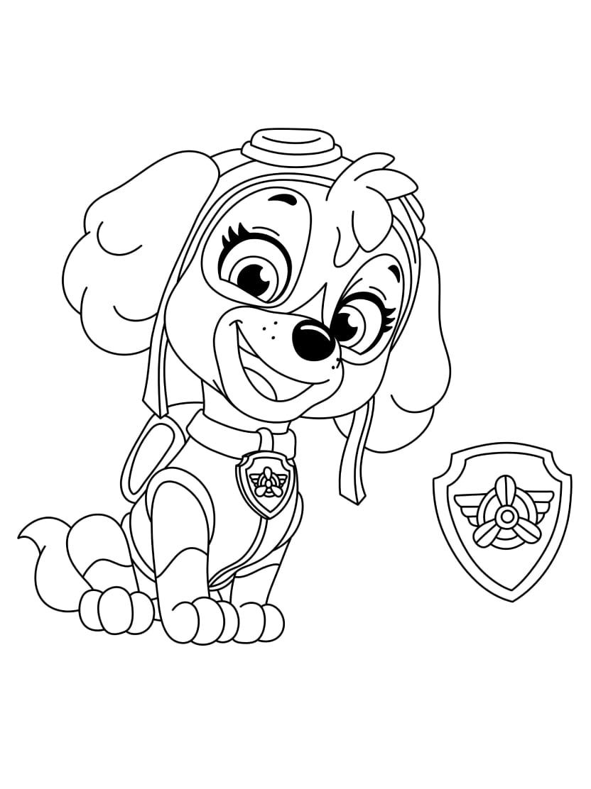 Coloriage Stella Avec Un Badge De Protection