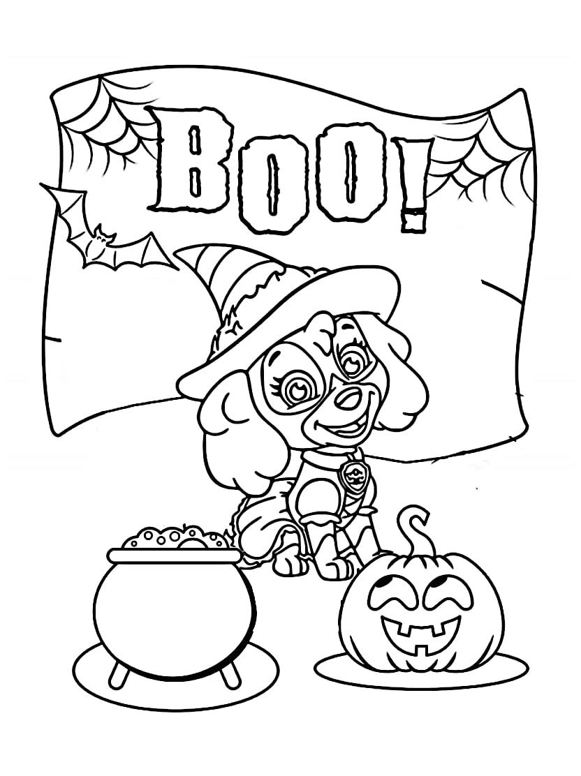 Coloriage Stella Halloween