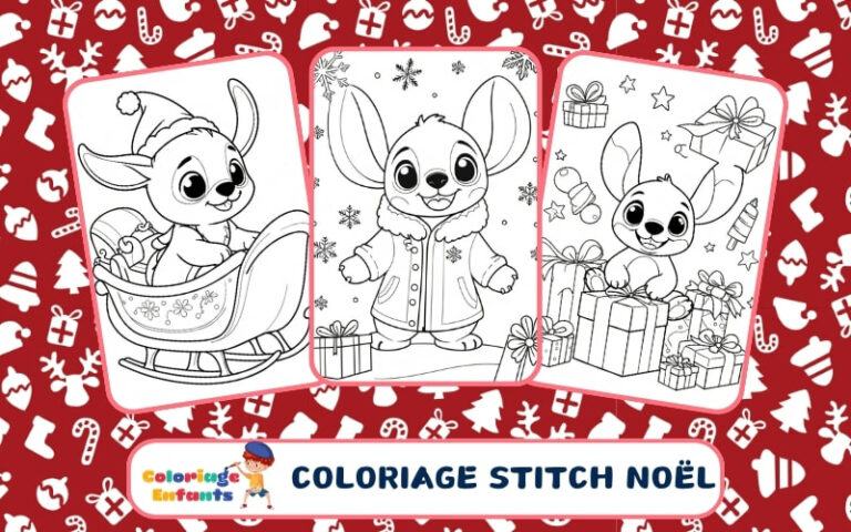 Coloriage Stitch Noel