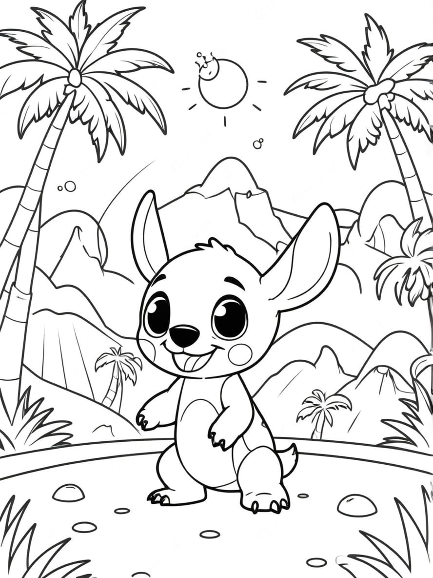 Coloriage Stitch Noel Art Pour Enfants