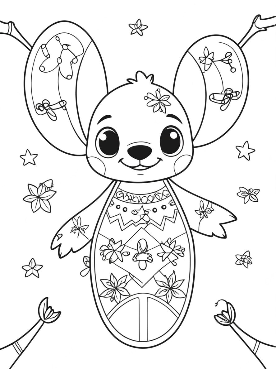 Coloriage Stitch Noel Gratuit Pour Enfants