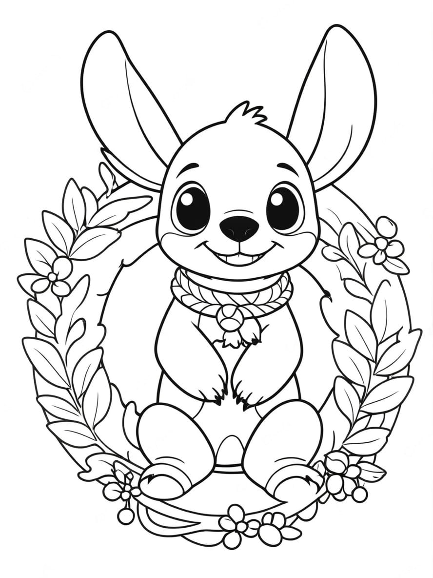 Coloriage Stitch Noel Gratuit