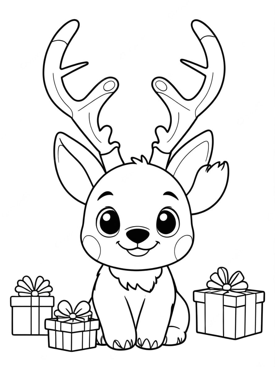 Coloriage Stitch Noel Renne