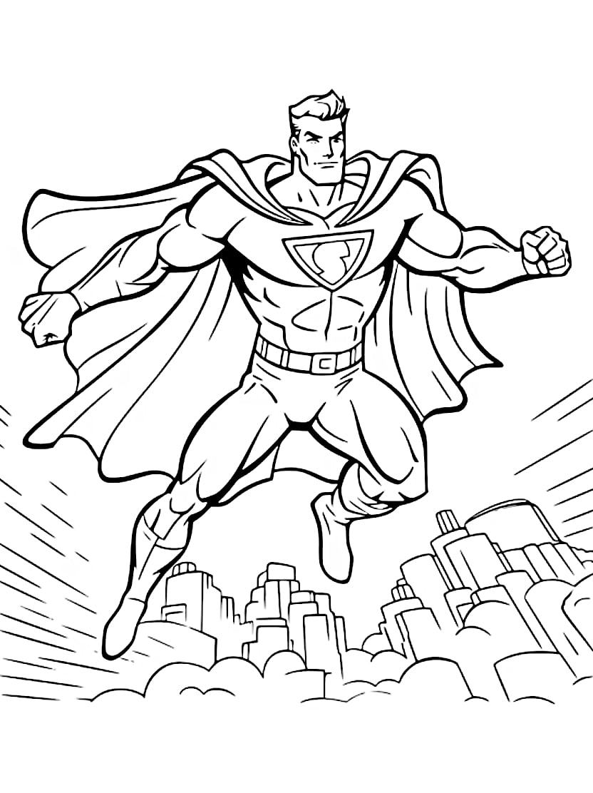 Coloriage Super Heros Artistique Pour Enfants