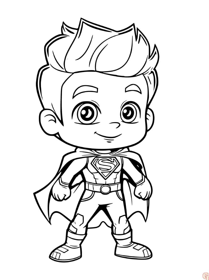 Coloriage Super Heros Chibi