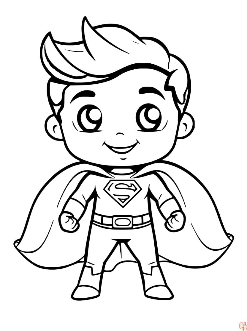 Coloriage Super Heros Joyeux