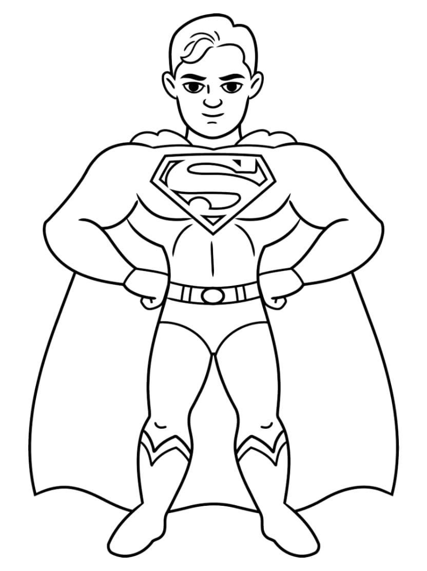 Coloriage Super Heros Simple