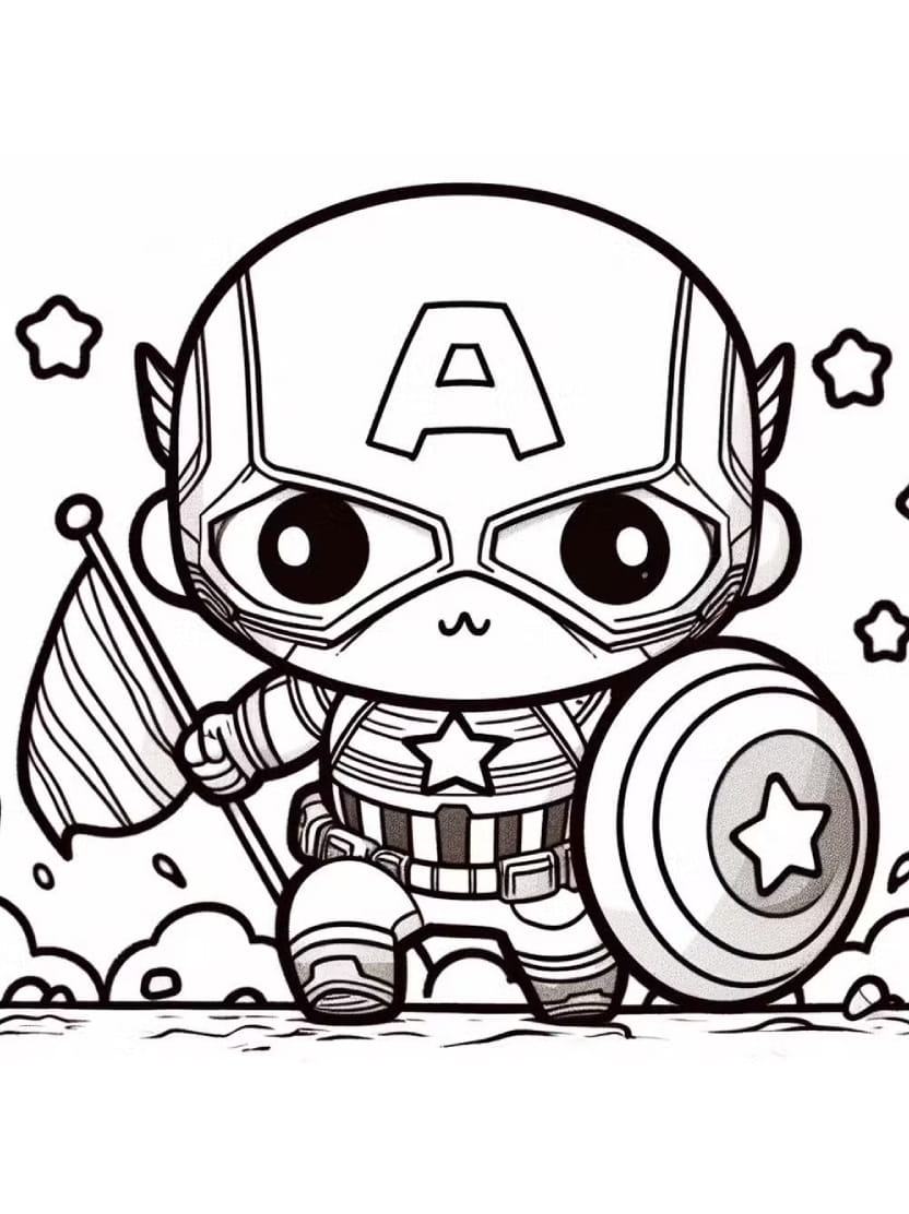 Coloriage Thor Chibi