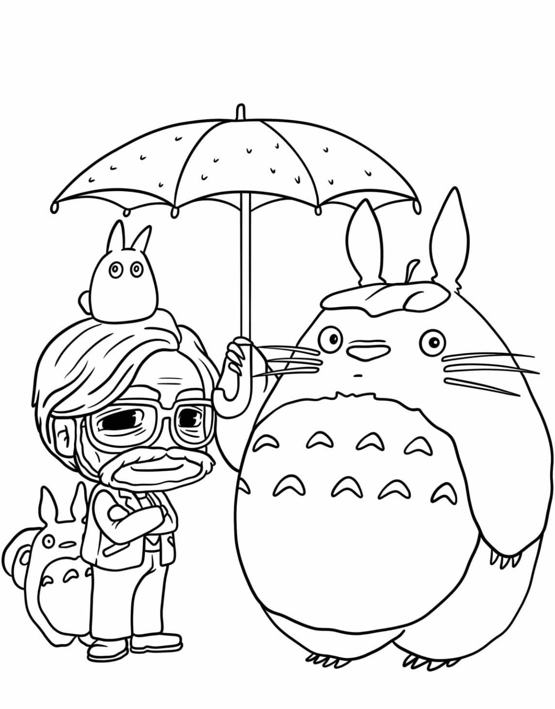 Coloriage Totoro Chibi