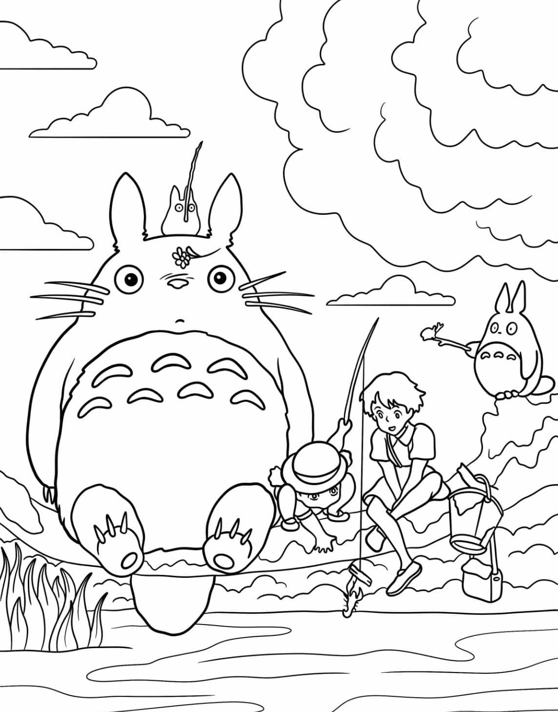 Coloriage Totoro Gratuit