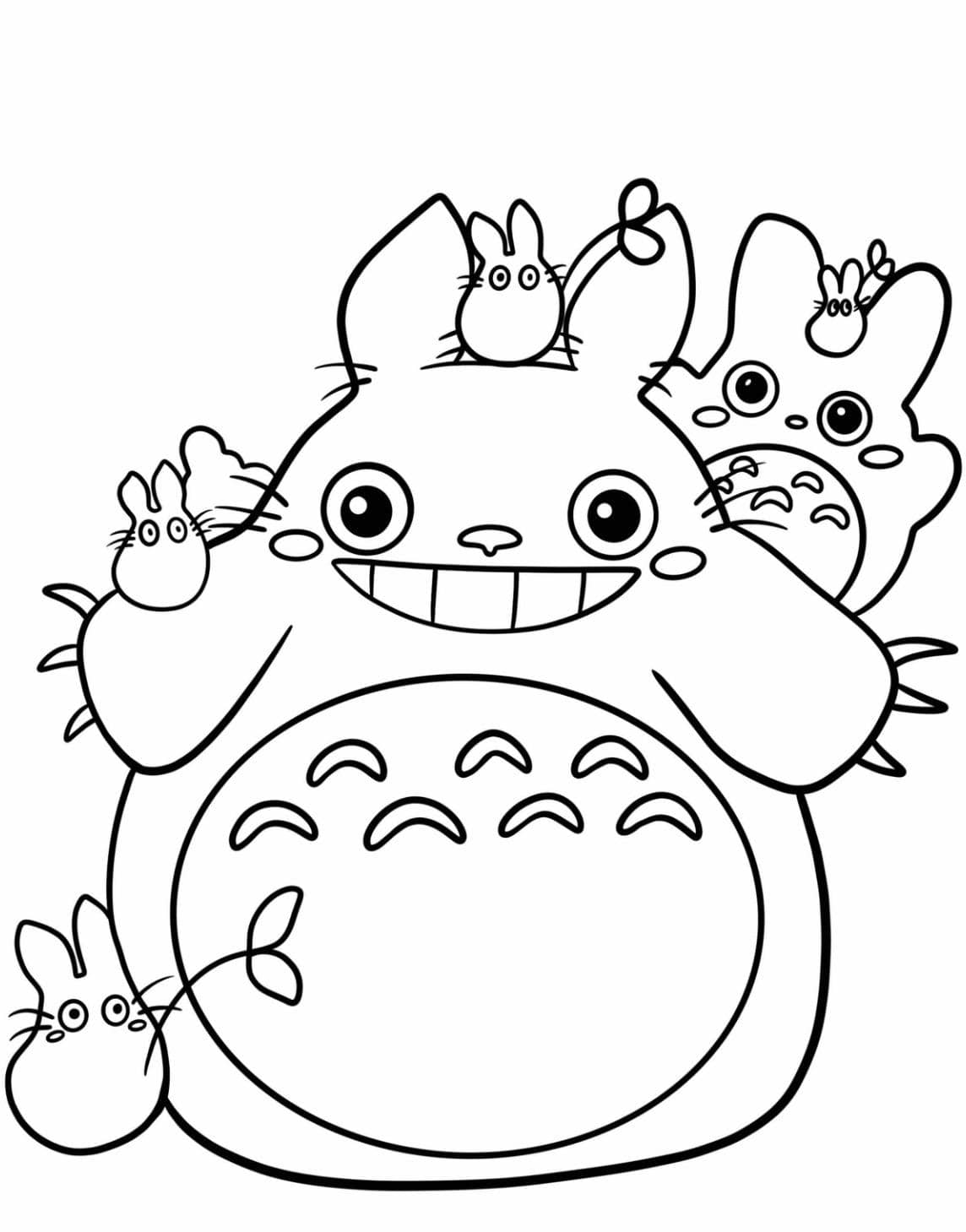 Coloriage Totoro Simple