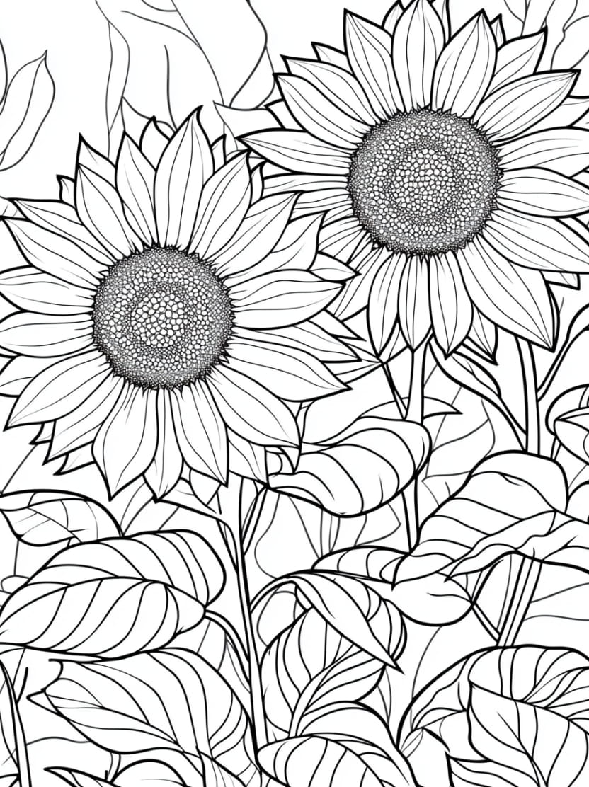 Coloriage Tournesol Gratuit