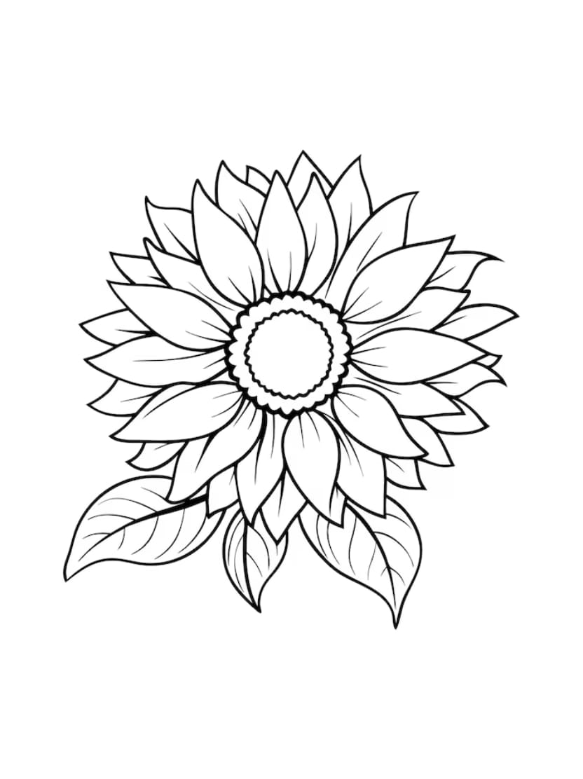 Coloriage Tournesol Simple