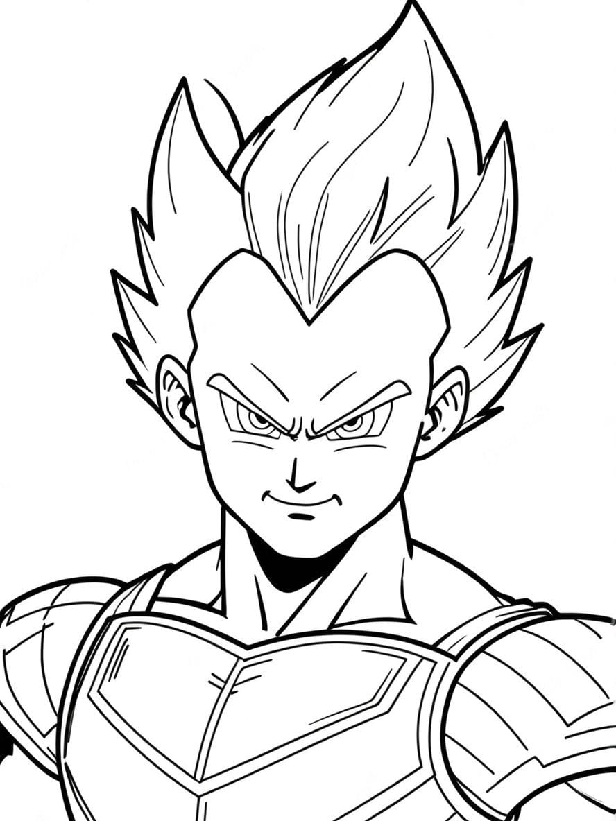 Coloriage Transformation Vegeta Super Saiyan Bleu