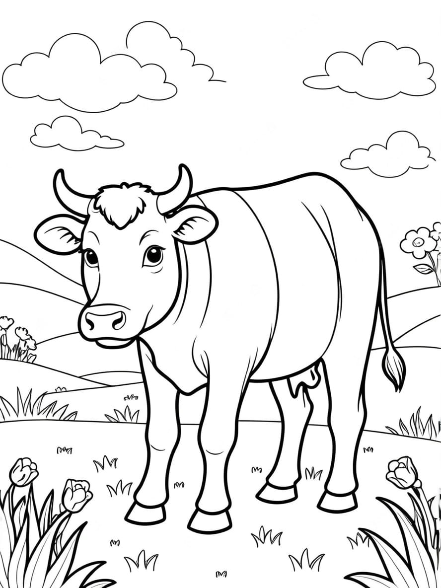 Coloriage Vache