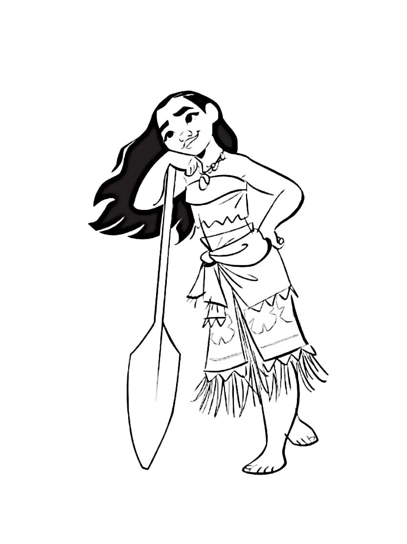 Coloriage Vaiana Gratuit Pour Les Enfants