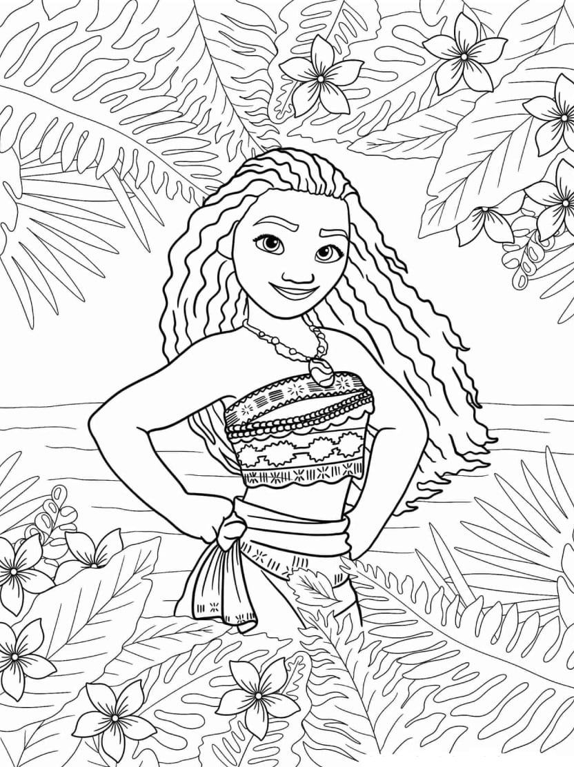 Coloriage Vaiana Gratuit