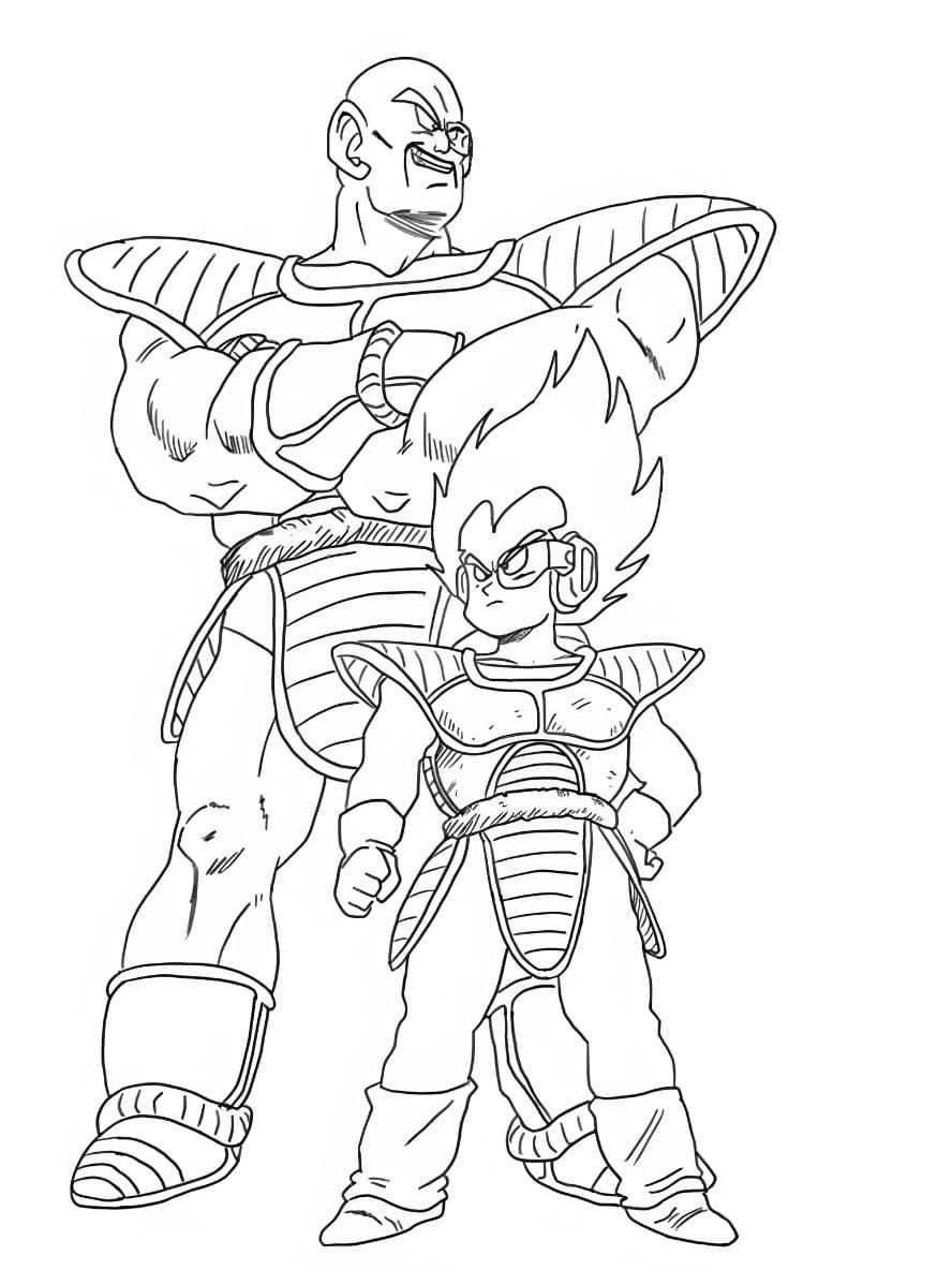 Coloriage Vegeta Et Ses Subordonnes