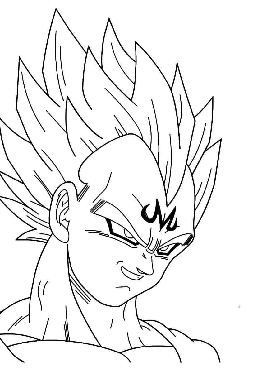 Coloriage Vegeta Majin Buu