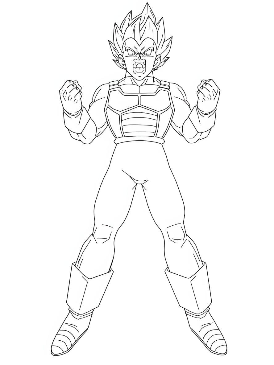 Coloriage Vegeta Transformer