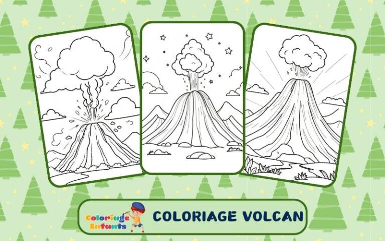 Coloriage Volcan