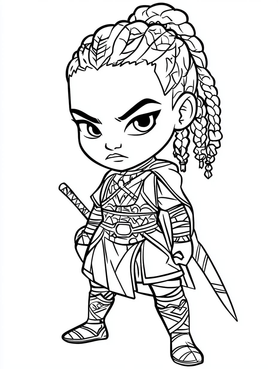 Coloriage Wakanda Forever Tribute Chibi