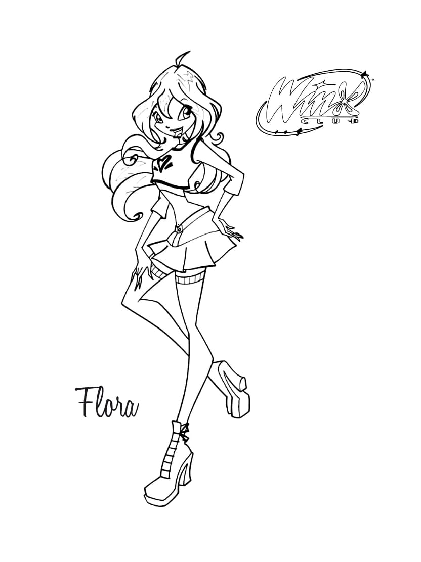 Coloriage Winx Aide Les Enfants A Creer