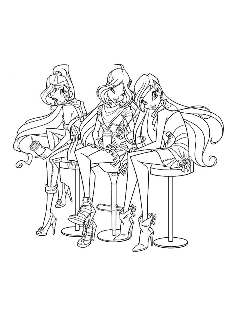 Coloriage Winx Joyeux Chaque Jour