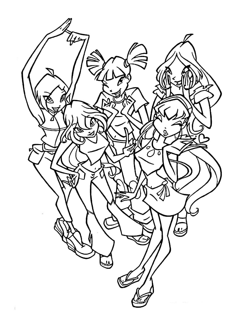 Coloriage Winx Pour Le Week End