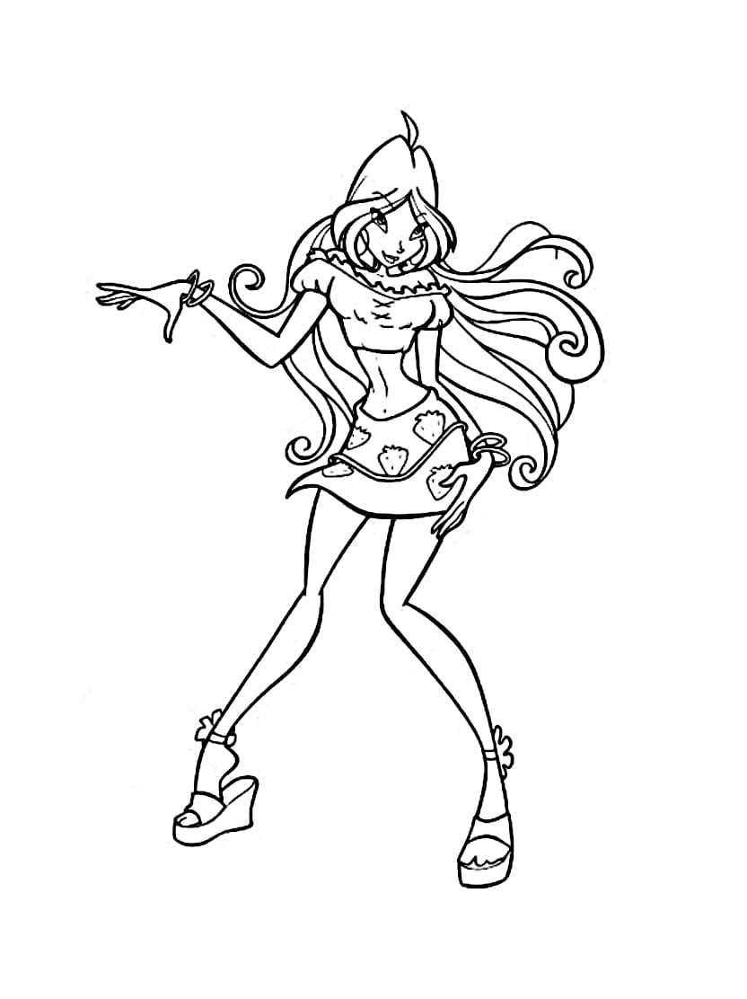 Coloriage Winx Super Mignon